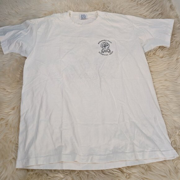 CYRK Sport Men's White Cotton Bermuda-TE Crew Neck Short Sleeve T-Shirt Size XL - Picture 1 of 9